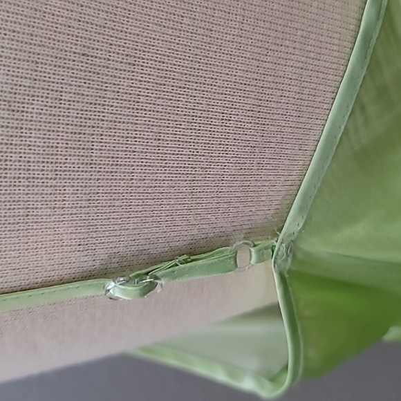 Delicates brand green slip dress nightgown lace sequin details size large - Picture 8 of 17